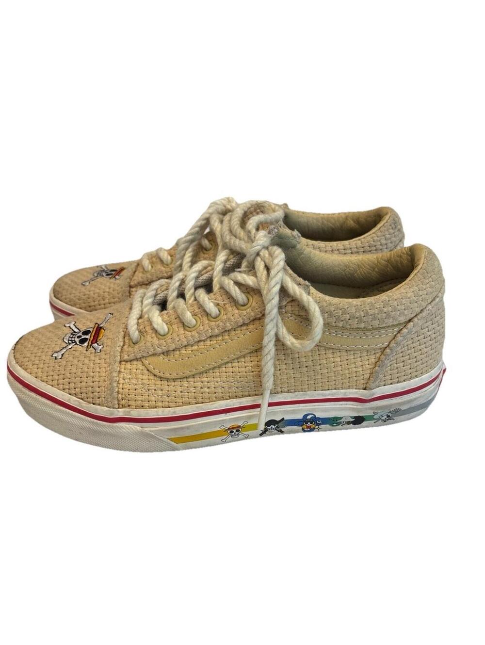 Kids Vans X One Piece Old Skool Straw Hat Crew Sneakers Skull Logo Size 3